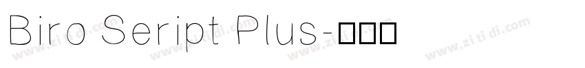 Biro Seript Plus字体转换